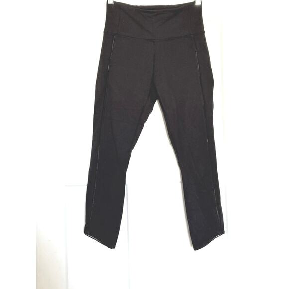 Lululemon Deep Breath 21” Crop Leggings Black Gym Yoga Workout Mesh Size 4 - Picture 4 of 8
